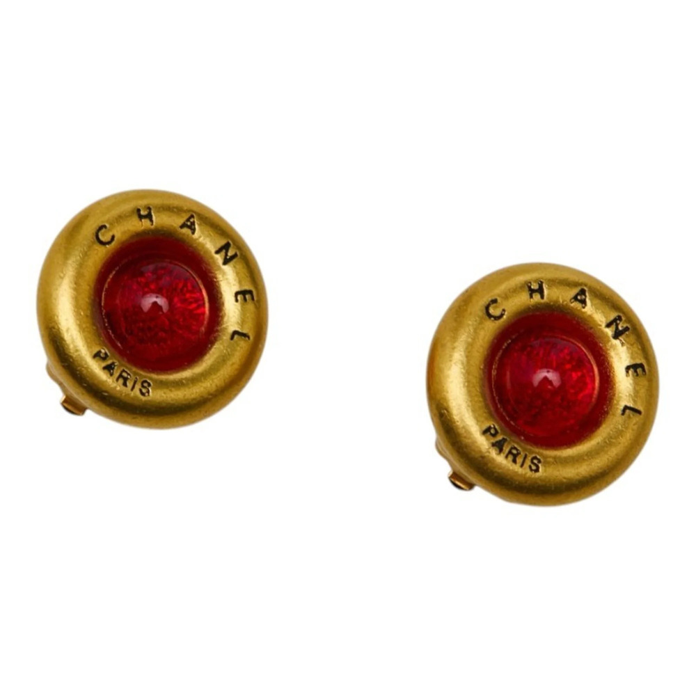 CHANEL Vintage Red Earrings